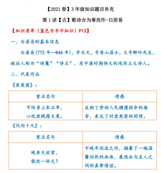 学而思杨惠涵老师2021语文三年级直播班，教学视频全集知识点教材插图