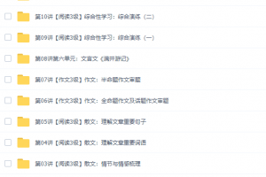 王帆初二语文年卡目标满分班（八年级语文版教学视频）