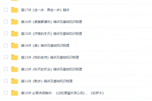 王帆初一上学期语文半年卡（人教修订版课内梳理班课程讲解）