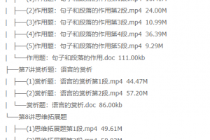 王帆初中语文必读名著精讲与写作提高（学而思2021年最新）