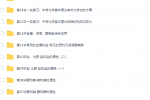 陈谭飞初三下学期化学寒假课内突破班课程（包含2015中考复习）