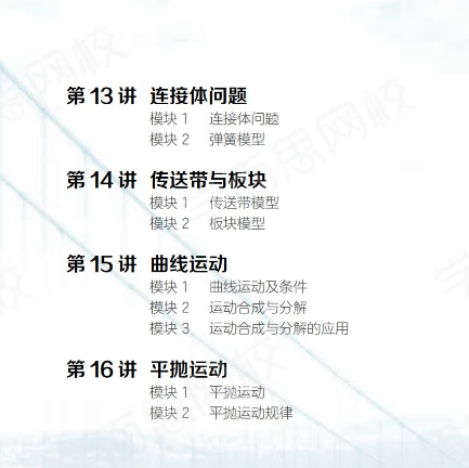 2020年秋学而思高一物理目标双一流章进插图3