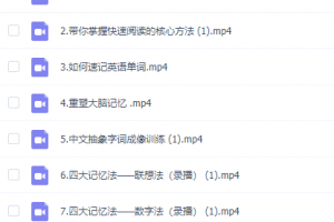 菲常记忆11套记忆训练课程全集课程（卢菲菲超脑训练营）