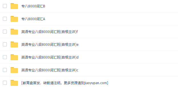 英语专业八级8000词汇班（曲根万词班速记视频）插图