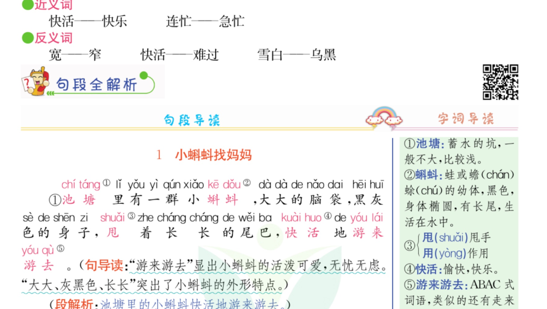 小学二年级语文上册教材全解彩色可打印版插图
