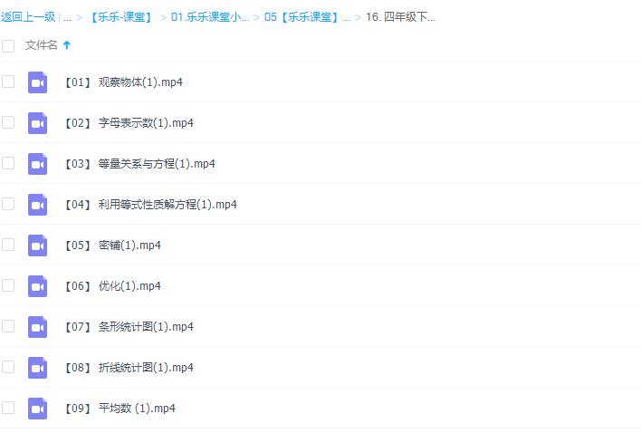 乐乐小学数学四年级下册(II)视频课程插图 乐乐小学数学四年级下册(II)视频课程插图