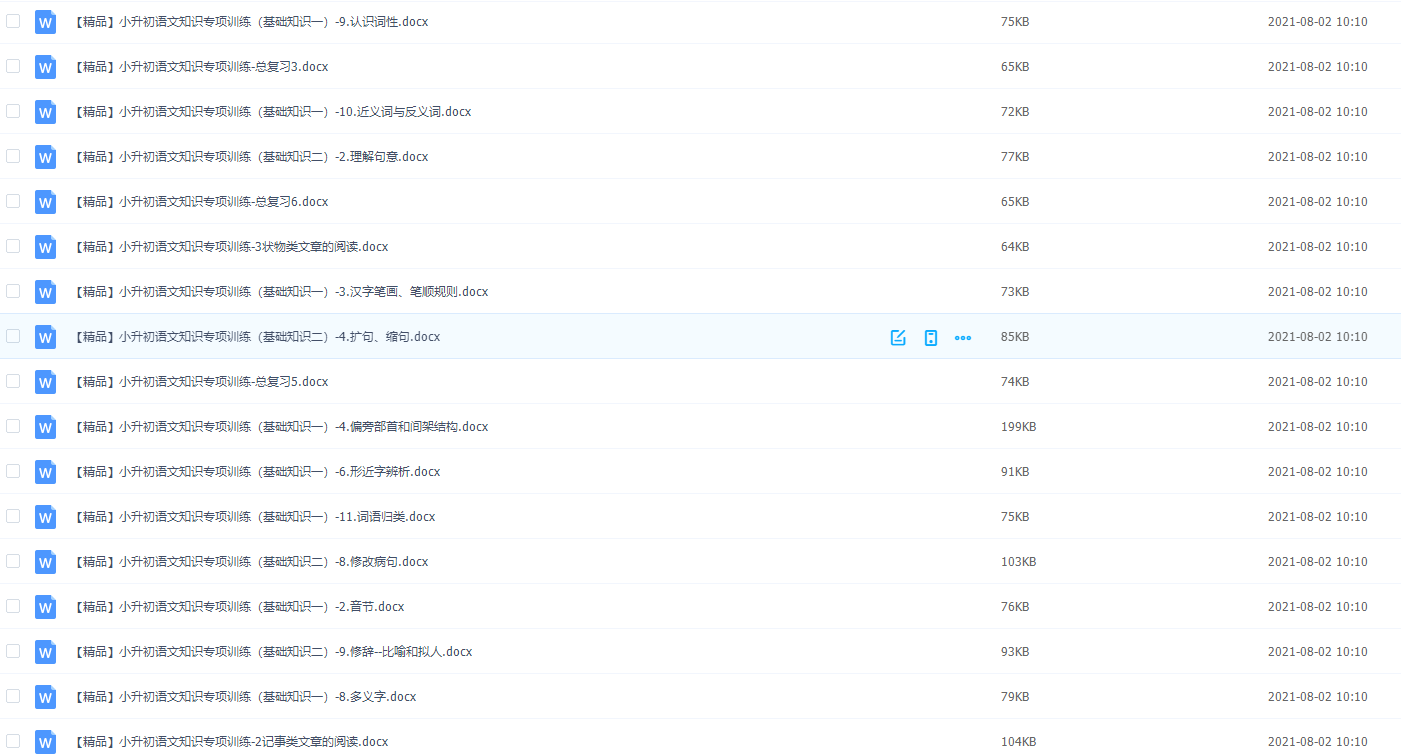 小升初语文基础知识专项训练词语句子口语训练含答案解析资源插图 小升初语文基础知识专项训练词语句子口语训练含答案解析资源插图