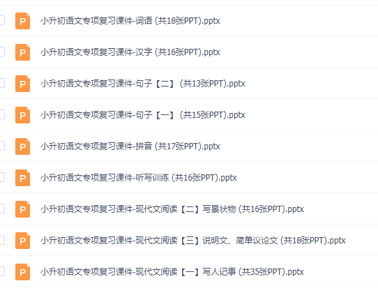 小升初语文期末专项复习课件ppt资料训练知识汇总试卷插图1