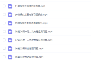 杨琦初三数学九年级数学新思维刷题课课程