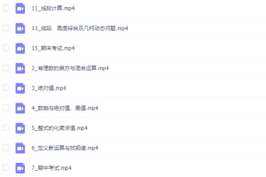 初中数学有道精品曹笑初一数学秋季提高班（全国版）视频课程完结