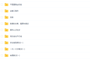 北京四中网校智慧初一数学全套视频课程包含讲义