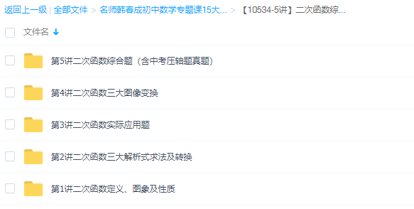 学而思韩春成二次函数综合能力提升视频课程插图 学而思韩春成二次函数综合能力提升视频课程插图