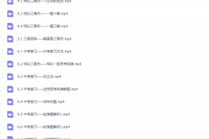 孙维刚初中数学（初三）26课视频课程
