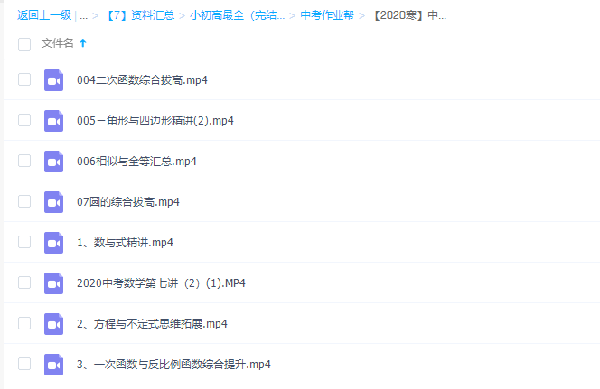 作业帮2020寒徐丝雨中考数学尖端班（高清视频）插图