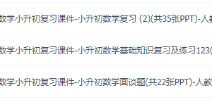 小升初复习数学课件（人教新课标版），专项训练知识点讲义练习