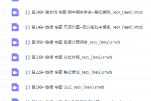 2021初二傲德老师数学上下册思维教学视频，函数等经典例题解析