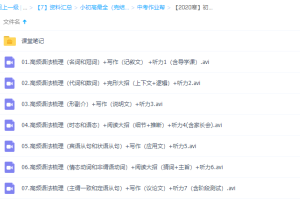 作业帮王凯皎2020寒初三英语二轮尖端班(七讲带讲义)