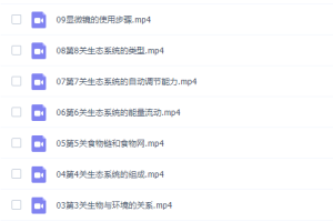 2020黄森生物中考复习课程完结