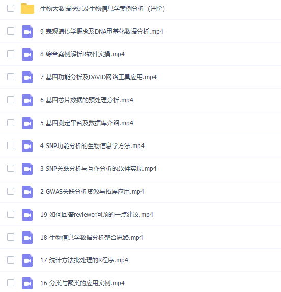 生物医学大数据挖掘及生物信息学案例分析进阶系列课程插图1