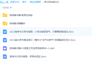 点睛班语文董腾2021高考高分秘笈试卷全套