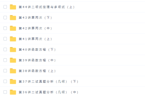 高中数学竞赛课程学而思陈晨6阶高二全国数学联赛班46讲全
