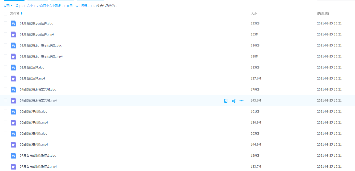 北京四中高中网课高一数学高清知识点总结及公式大全插图1 北京四中高中网课高一数学高清知识点总结及公式大全插图1