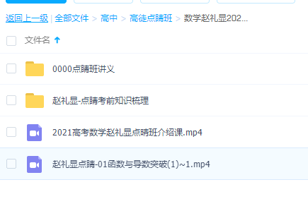 2021点睛班高考数学赵礼显考前知识梳理学习插图