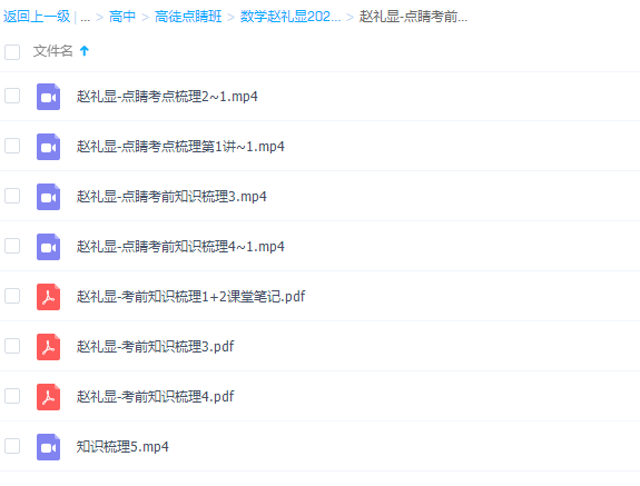 2021点睛班高考数学赵礼显考前知识梳理学习插图1