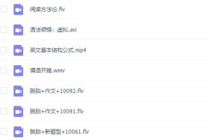 高中英语有道精品课程钟平救命班系列(完结)