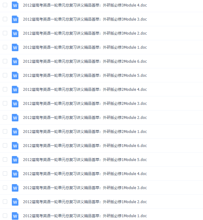 2012届高考英语一轮单元总复习讲义精品荟萃Word版48份插图1 2012届高考英语一轮单元总复习讲义精品荟萃Word版48份插图1