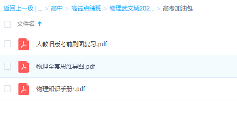 点睛班-物理武文城2021高考点晴班讲义知识手册插图1 点睛班-物理武文城2021高考点晴班讲义知识手册插图1