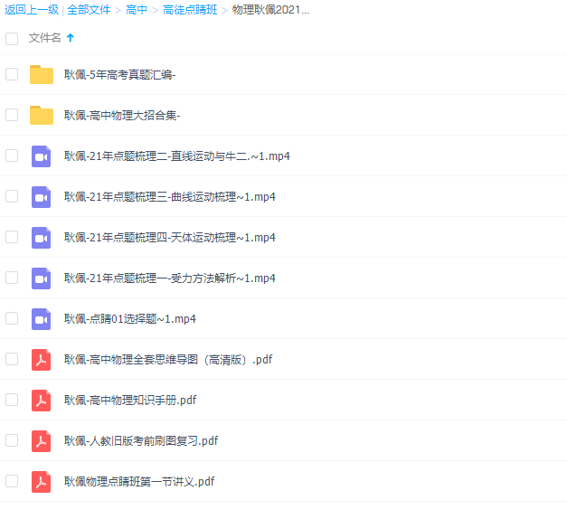 2021点睛班高考物理耿佩知识点解析学习大全插图 2021点睛班高考物理耿佩知识点解析学习大全插图
