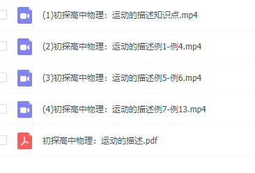 初升高暑假班物理必修1衔接课预习领先班12讲视频资源课程插图1 初升高暑假班物理必修1衔接课预习领先班12讲视频资源课程插图1
