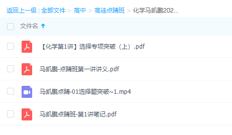 2021点睛班高考马凯鹏化学讲义视频学习大全插图