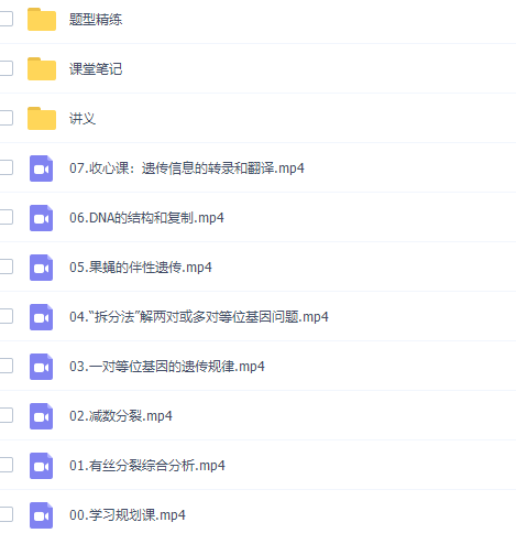 作业帮谢一凡高一生物2022年寒假尖端班课程插图2