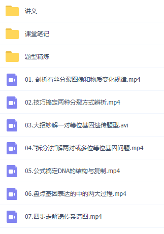 2021作业帮高一生物尖端班邓康尧课程遗传规律寒假视频课程插图 2021作业帮高一生物尖端班邓康尧课程遗传规律寒假视频课程插图