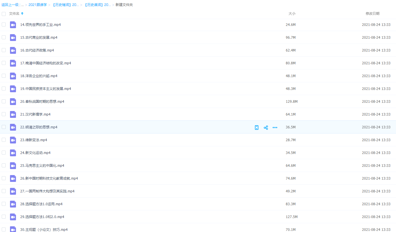 2021高考诸润历史二轮复习分类练习讲解视频课程插图