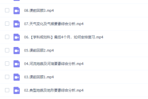 2022届崔亚飞高考地理二轮复习寒春联报寒假班完结