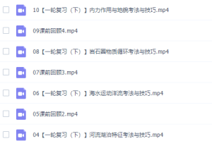 猿辅导崔亚飞高三地理2021年秋季A+班课程完结