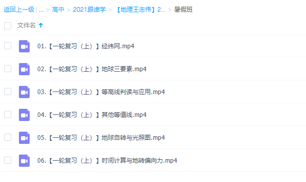 2021高考王志伟地理一轮复习暑假班知识点讲解视频插图