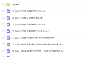 作业帮周峤矞高二政治2022年寒假班通用版课程完结