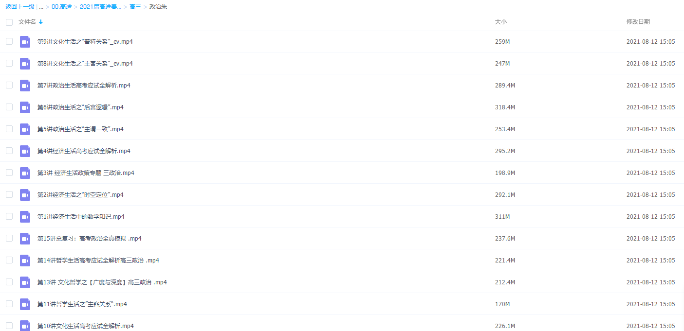 2021届春季班(HL绝密)-高三政治朱法垚春班课程插图