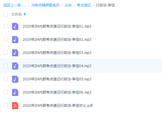 2020李佳众合客观题考点速记行政法考点速记行政法插图1