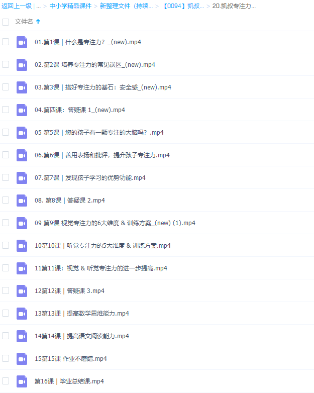 凯叔系列:儿童专注力训练营系列高清视频完结插图1