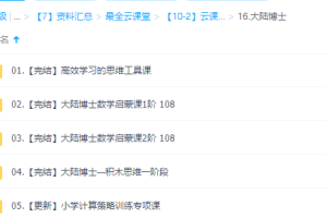 大陆博士教你数学全集儿童数学启蒙一阶二阶高效学习的思维工具课