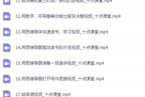 迅速提高效率与思考力思维导图视频课程，工作学习更轻松