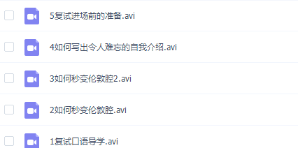 考研英语复试口语班系列(全5集)插图 考研英语复试口语班系列(全5集)插图