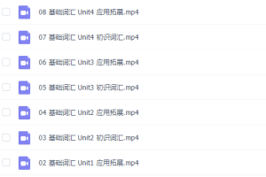 考研朱伟恋练有词词汇5500基础词汇1（全20集）