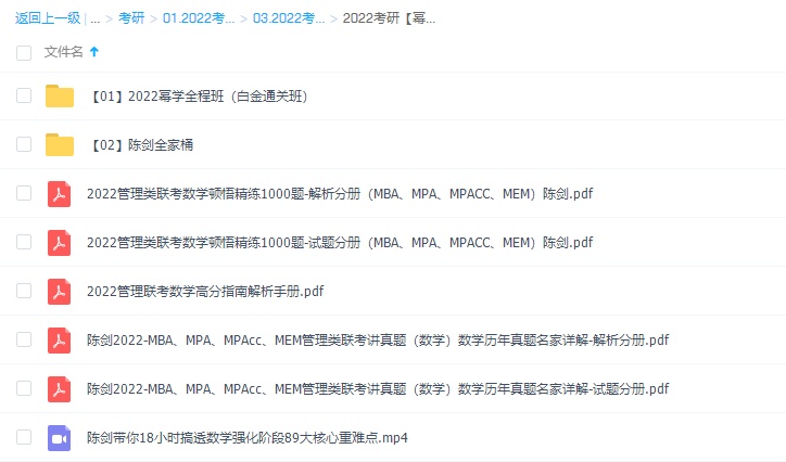 2022考研【幂学陈剑】管理类联考全程班精练试题分册指南插图 2022考研【幂学陈剑】管理类联考全程班精练试题分册指南插图