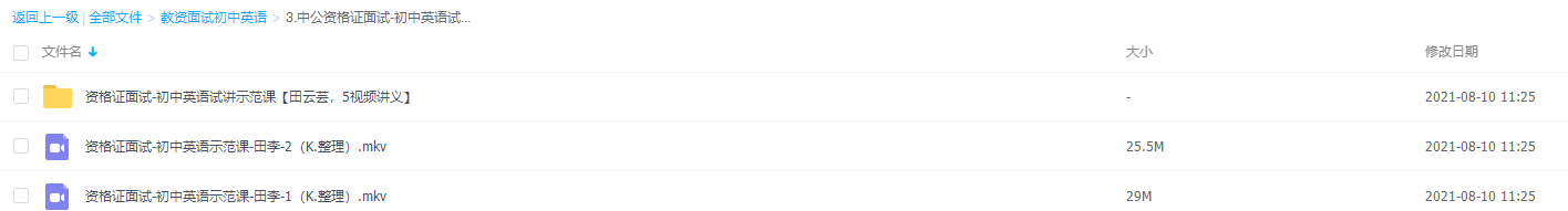 中公资格证面试初中英语试讲示范课田云芸田李7节视频讲义插图 中公资格证面试初中英语试讲示范课田云芸田李7节视频讲义插图